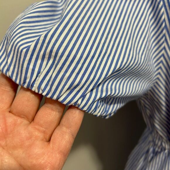 NWOT J.Crew Blue Striped Mini Dress - Picture 5 of 10